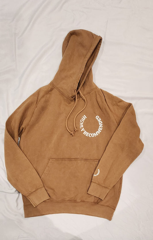 Wheat with white logo Highly Recommended hoodie