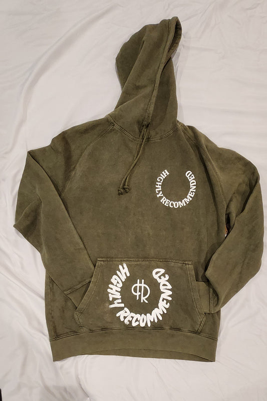 Green acid wash Highly Recommended hoodie