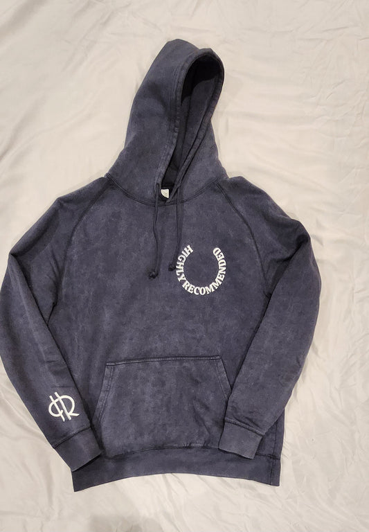 Navy blue acid wash Highly Recommended hoodie